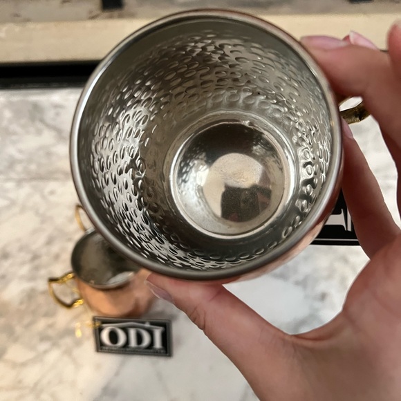 16 Oz. Nickel-Lined Solid Copper Hammered Moscow Mule Mug, Set of 4 - Picture 6 of 7